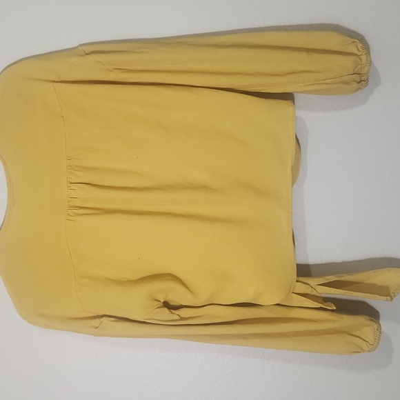 MADEWELL Women"s Top Wrap Color Mustard Size S. - Picture 10 of 10